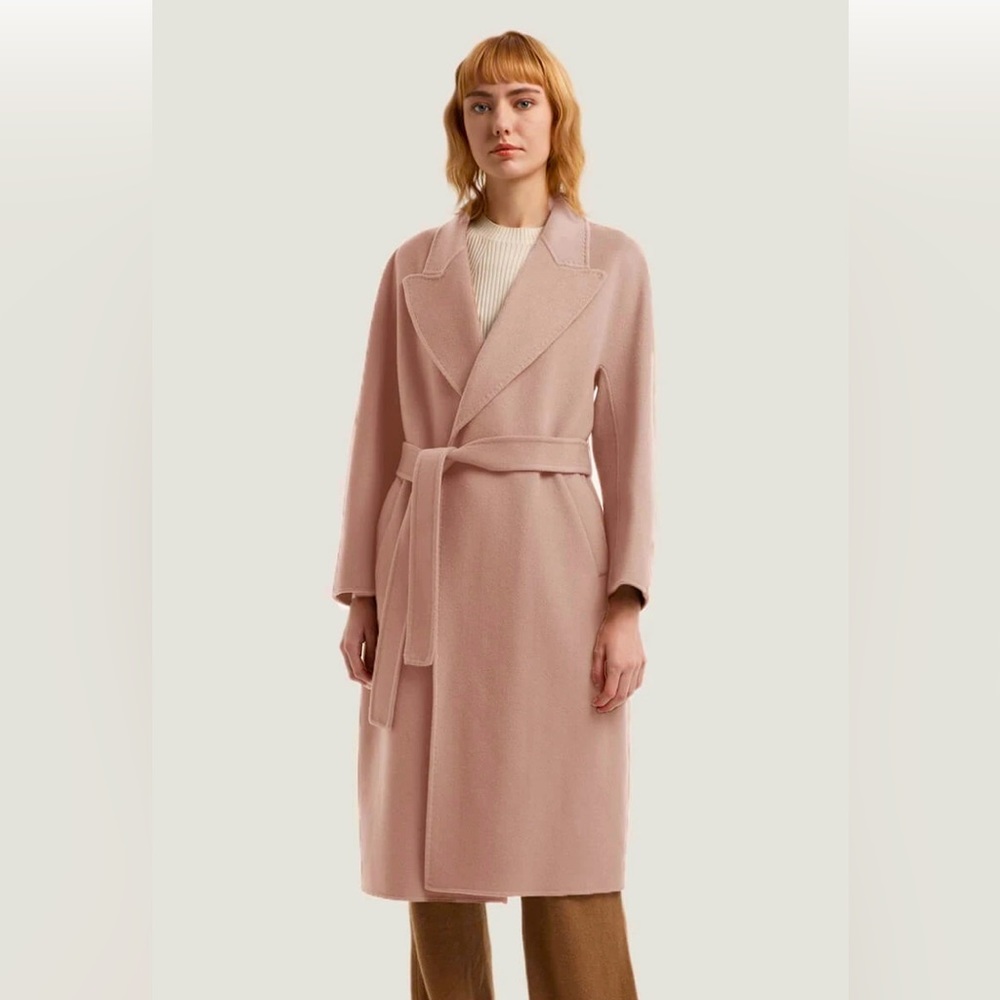 NWT Gentleherd 100% wool single breasted longline coat